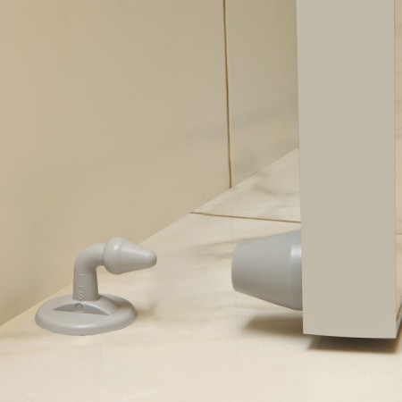 Lockland door limiter, curved, gray color-4