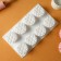 Form for mousse desserts and baking konfinetta "whirlwind", silicone, 26.5 × 17 × 3.5 cm, 8 cells (d = 6 cm), white color