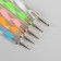 A set of dots for building and nail design, 5 pcs, 15 cm, D - 0.1/0.2/0.2/0.3/0.4 cm, multi -colored