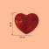 Thermal appliance "Heart", with sequins, 6 × 5.3 cm, red color