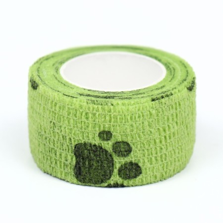 The self -fixed bandage "paws", 2.5 cm, max. Extensibility 4.5 m, light green-2