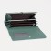 Women's wallet on the button, turquoise color