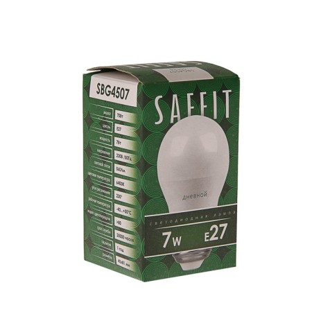 LED LED SAFFIT SBG4507, G45, E27, 7 W, 230 V, 6400 K, 560 lm, 220 °, 81 x 45 mm-1