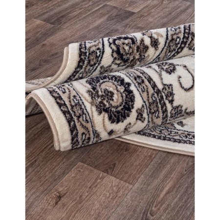 Round Merinos Valencia Deluxe, size 150x150 cm, color Cream-Brown-2