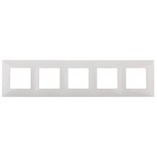 Frame for a circuit breaker for 5 posts, era Elegance, white