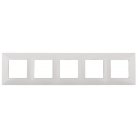 Frame for a circuit breaker for 5 posts, era Elegance, white