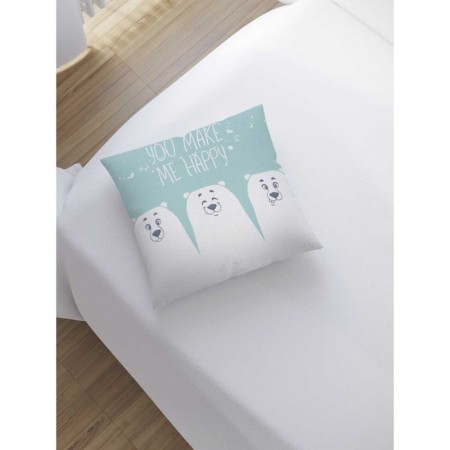 Decorative pillowcase “Make me happy”, on a zipper, size 45x45 cm-1
