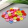 A set of buttons of decorative plastic "Bright round" set of 50 pcs 1.2x1.2 cm