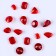 Decorative pebbles for creativity, set of 15 pcs., Red color, stones - from 6 to 14 mm