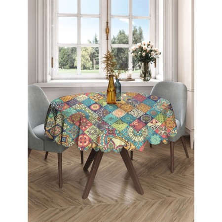 Tablecloth on the table "Loski of the ornament", round, Saten, d = 150 cm-2