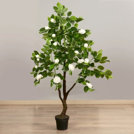 Artificial bush "Kustovaya rose" with a pot, 120 cm, mix-7