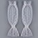 Carnival accessory gloves - overshielders, white color in white peas
