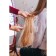 The comb is massage, with a magnet, rubberized handle, ventilated, 7.5 × 25.5 cm, beige/white color