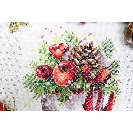 Set for embroidery "New Year's composition" 18 × 14 cm-2