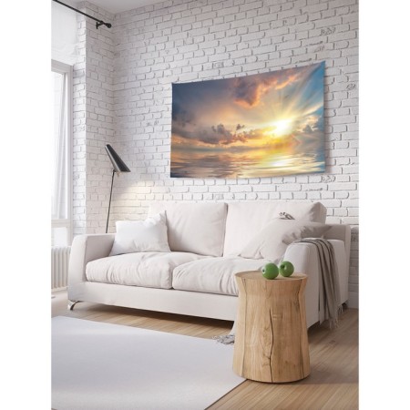 Decorative panel with photo printing "Excitement morning", horizontal, size 100x150 cm