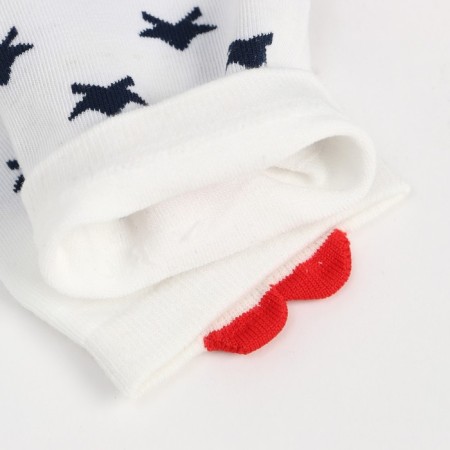 Women's socks, white color/stars, size 36-40-5
