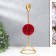 Summary Metal for 1 candle "Marble circle. Pink sunset" Gold 29x9.5x9.5 cm