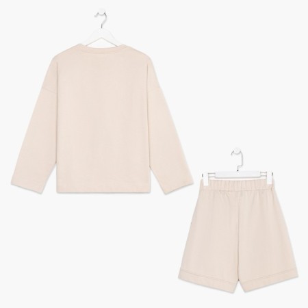 Women's costume (sweatshirt and shorts) Mist, p. 48-50, beige-7