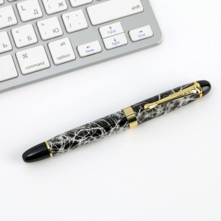 Gift handle in a case to the leatherette "Good luck in everything!", Blue pasta 1.0 mm-1