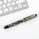 Gift handle in a case to the leatherette "Good luck in everything!", Blue pasta 1.0 mm