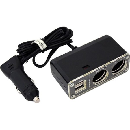 The cigarette lighter branch of 2 nests 8a and 2 USB, 12/24V, 2 A