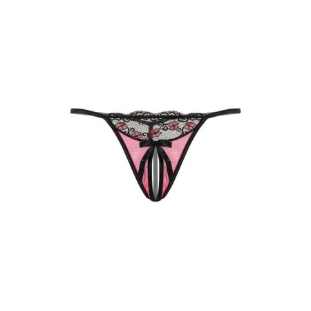 Thong with accession collection access, black pink color, size S/L-2