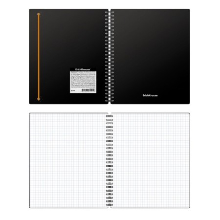 Notebook A5, 80 sheets in a cage on the crest Erichkrause "Accent", plastic toll cover, offset unit, whiteness 100%, mix-2