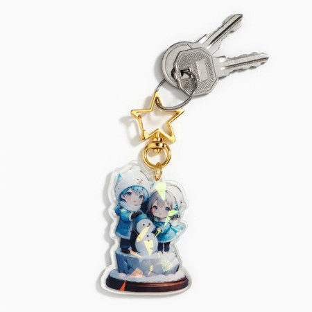 Holographic keychain "warmth and comfort", 3.5 x 5.3 cm-6