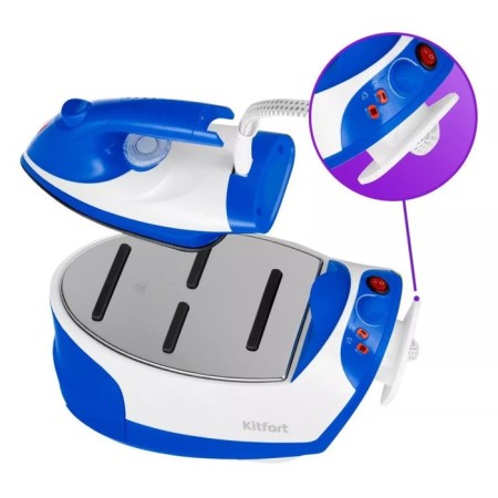 The KITFORT steam generator KT-9135-3, 2000 W, 1200 ml, 35 g/min, iron, white and blue-6