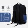 Set of men's backpack on a zipper with USB, external pocket, cosmetic bag, bag, blue color