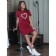 Women's tunic, size 52, burgundy color