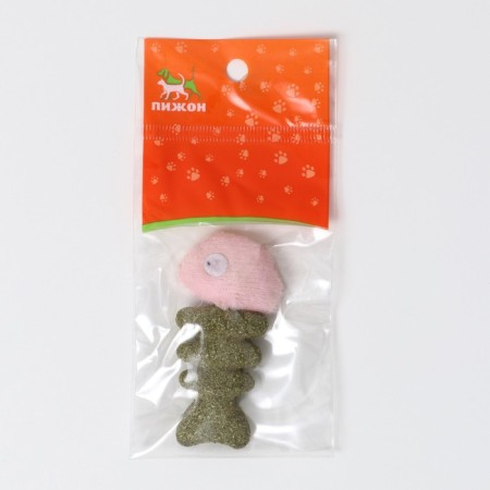 A toy for cats from pressed cat mint "Fish", 7 cm-3