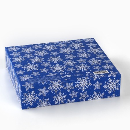 New Year's folding box "Snowflakes" 20 x18 x 5 cm, New Year-3