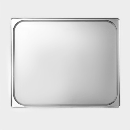 Gastrootiness 2/1 of stainless steel, 20 mm, 65.4 × 53.3 × 2 cm, thickness 0.8 mm-4