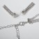 Set 2 objects: earrings, necklace "Waterfall" three threads, white color in silver, 44 cm