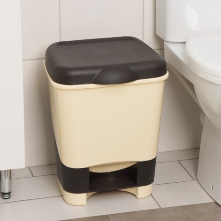 Garbage container with pedal, 20 l, color mix