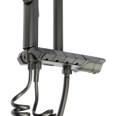 The shower system Zein Z3683, the upper and hand watering can, PVC hose, hygienic set, graphite-14