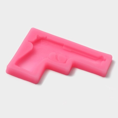Mold "Pistol", silicone, 11 × 7.5 × 1 cm, color mix-1