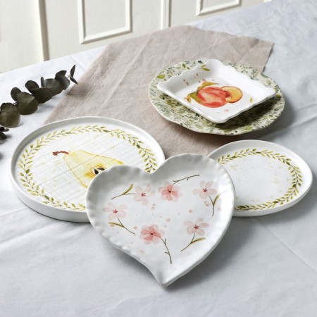 Ceramic plate "Summer Day", 21.2 cm, white color-6