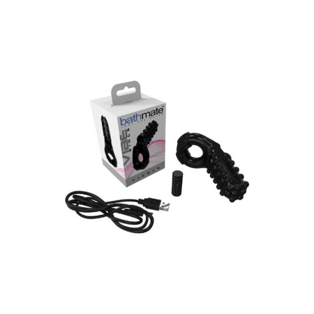 Vibrocolor on the penis Bathmate Tickle, black color, d = 5 cm-2