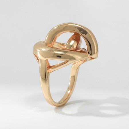 Ring metal "trend" triple circle, color gold, size 18-3