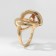 Ring metal "trend" triple circle, color gold, size 18