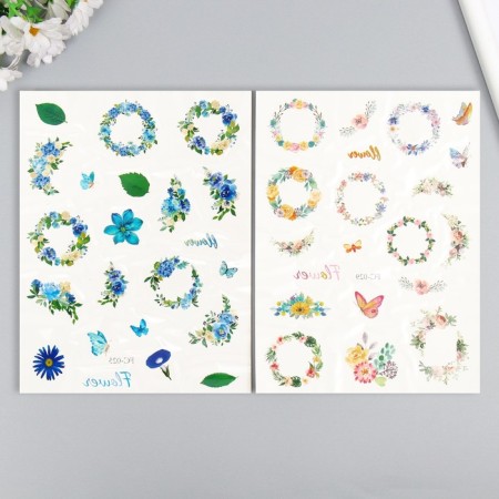 Tattoo on the body color "Flower Wreaths" MIX 24x14.5 cm