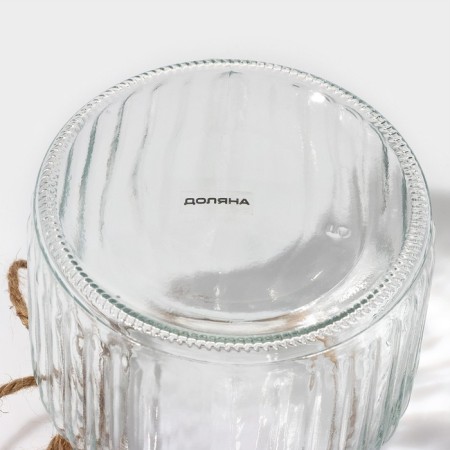 Glass Bank for bulk products with a ceramic lid of the bunny, 600 ml-5