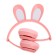 Headphones wireless "bunny", sound and light effects, folding, pink color
