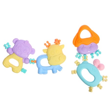 A set of teething for teeth "Funny animals", 4 pcs.-9