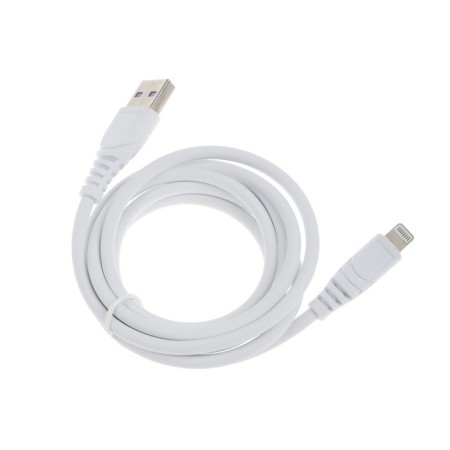BYZ BC -007I, Lightning - USB, 3 A, 1.2 m, silicone, white-2