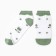 Women's socks shortened "cubs", white/olive color, river 23-25