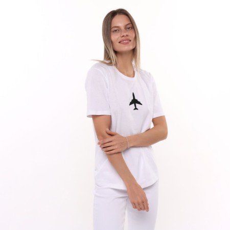 T -shirt Women's "Airplane", white color, size 46-3