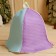 Banch hat for a nursery with an application of the flower "Flower-seven-color", felt